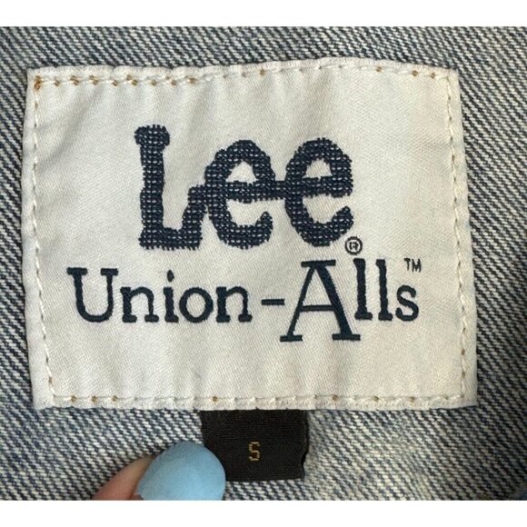 Lee Union-Alls Women's Coverall Denim Splatter Great Fog Pockets Blue Size Small - Picture 9 of 16